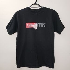 YRN Sticker Peel Men Black T-Shirt Size S